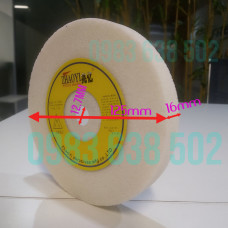 Đá mài trắng tròn đường kính 125mm trục 12.7mm dầy 16mm